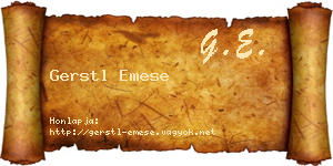 Gerstl Emese névjegykártya